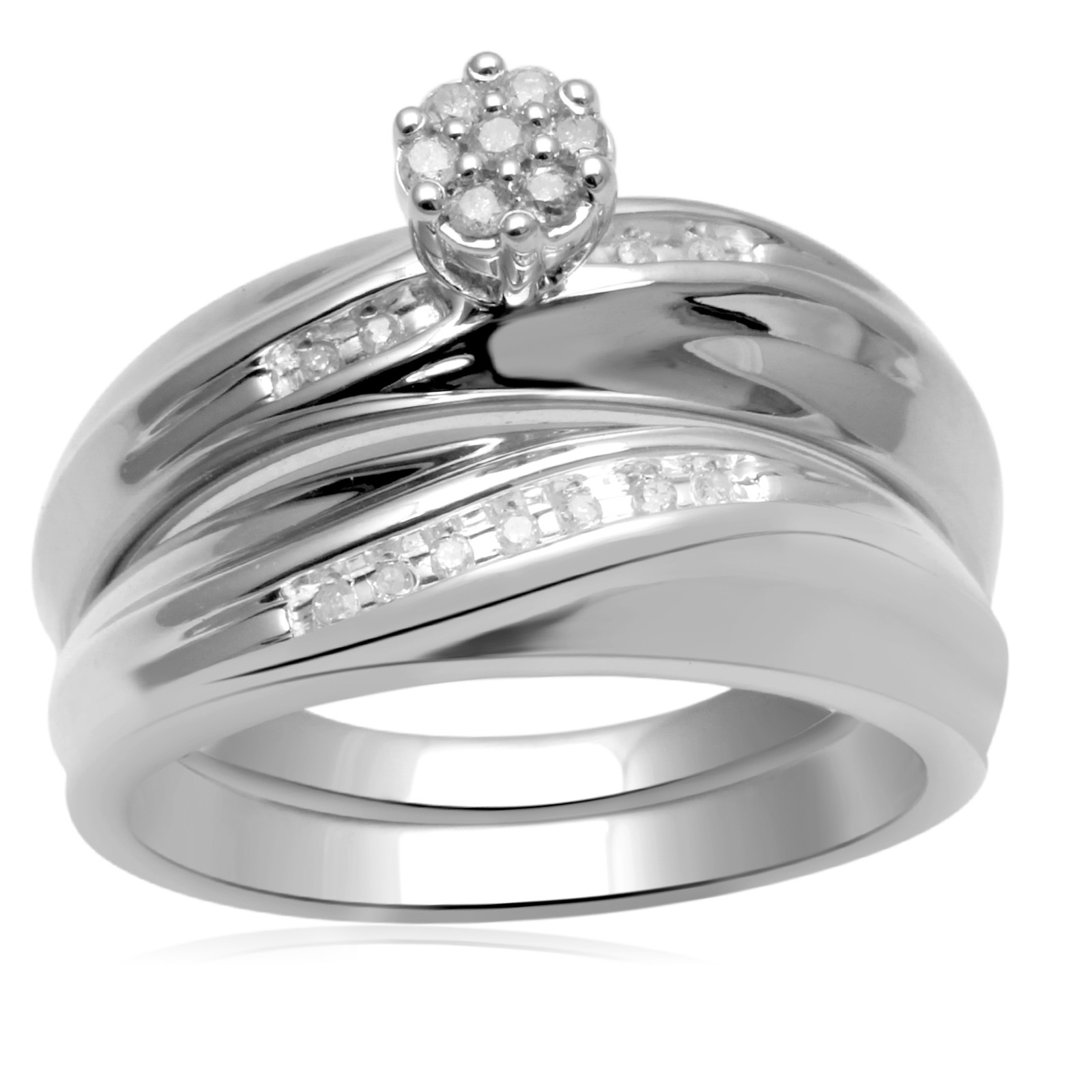 Kmart Wedding Ring Sets
 Eternal Treasures 1 7ct Sterling Silver Women s Diamond