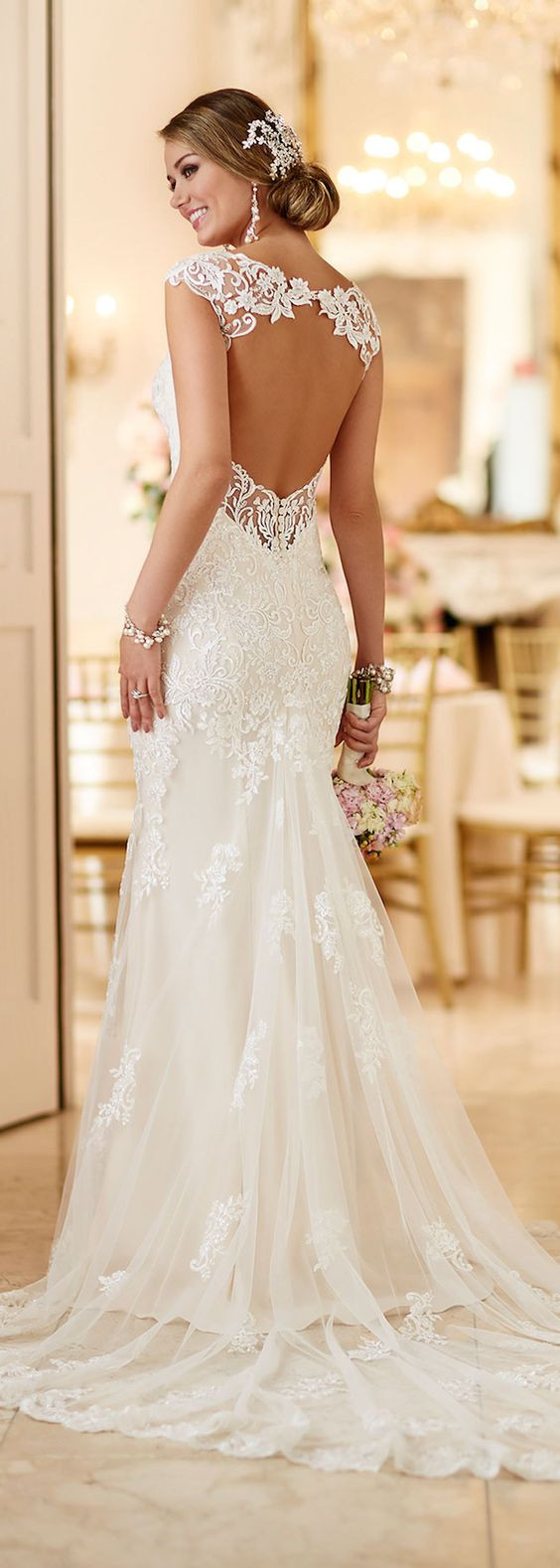Lace Wedding Gowns Pinterest
 Los 15 vestidos de novias más vistos en Pinterest KENA