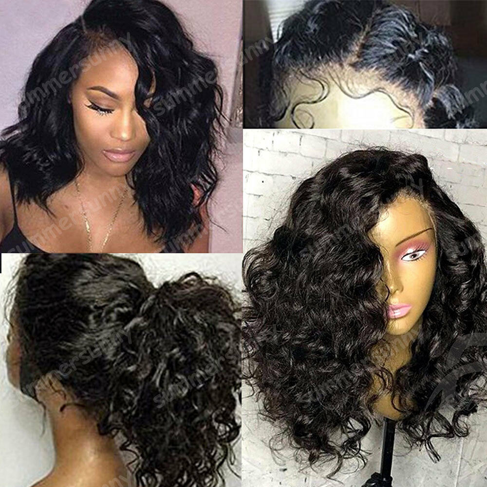 Lace Wig With Baby Hair
 Malaysian Virgin Human Hair Curly Wavy Lace Front Wig Full