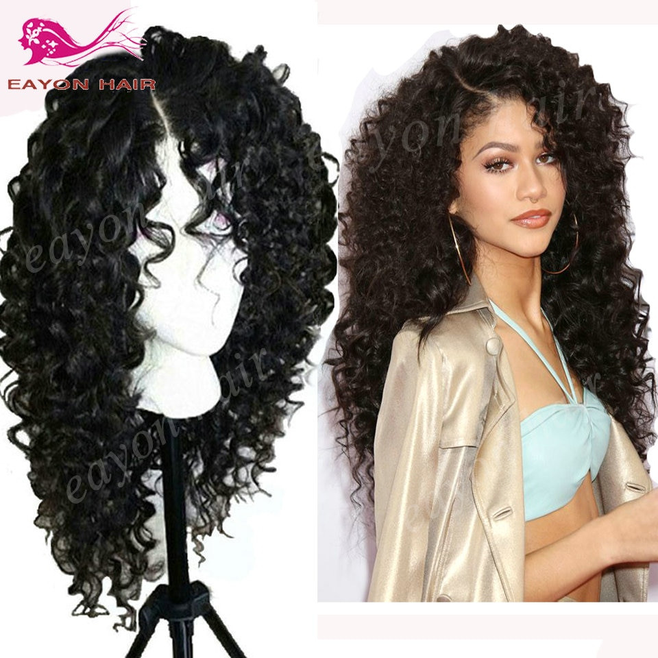 Lace Wig With Baby Hair
 Natural Cheap Hair Wigs Lace Front Curly Wigs Synthetic