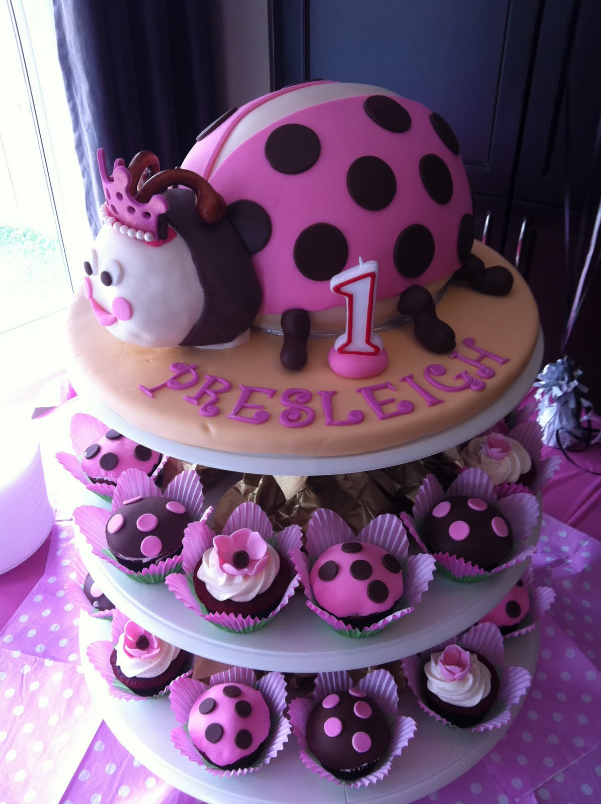 Ladybug Birthday Cakes
 Jocelyn s Wedding Cakes and More Ladybug Cupcakes