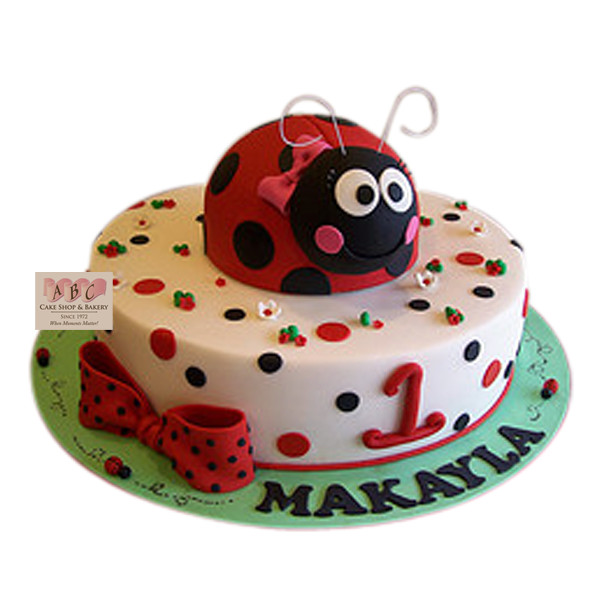 Ladybug Birthday Cakes
 1645 1st Birthday Ladybug Cake ABC Cake Shop & Bakery