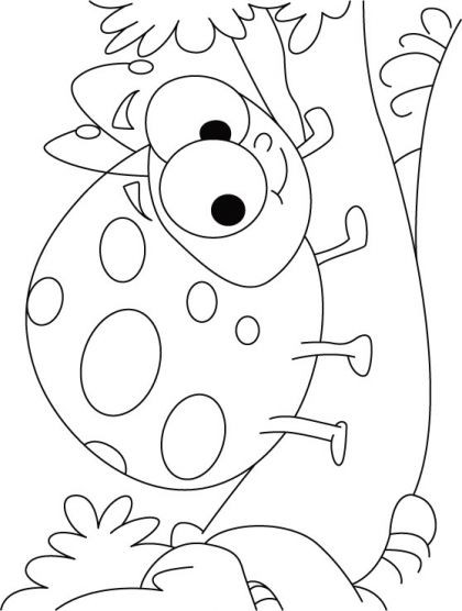 Ladybug Coloring Pages For Kids
 Happy ladybug coloring pages