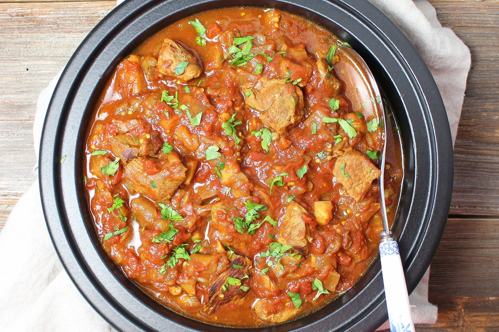 Lamb And Eggplant Stew
 Slow Cooker Persian Lamb and Eggplant Stew