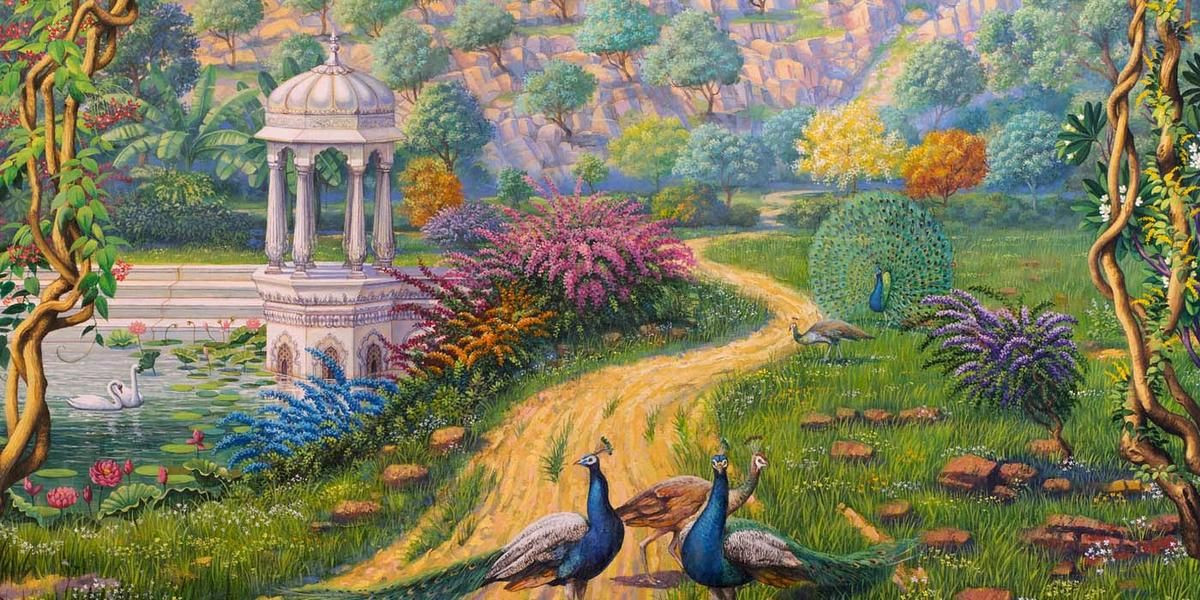 Landscape Painting Images
 Original paintings by Vrindavan Art