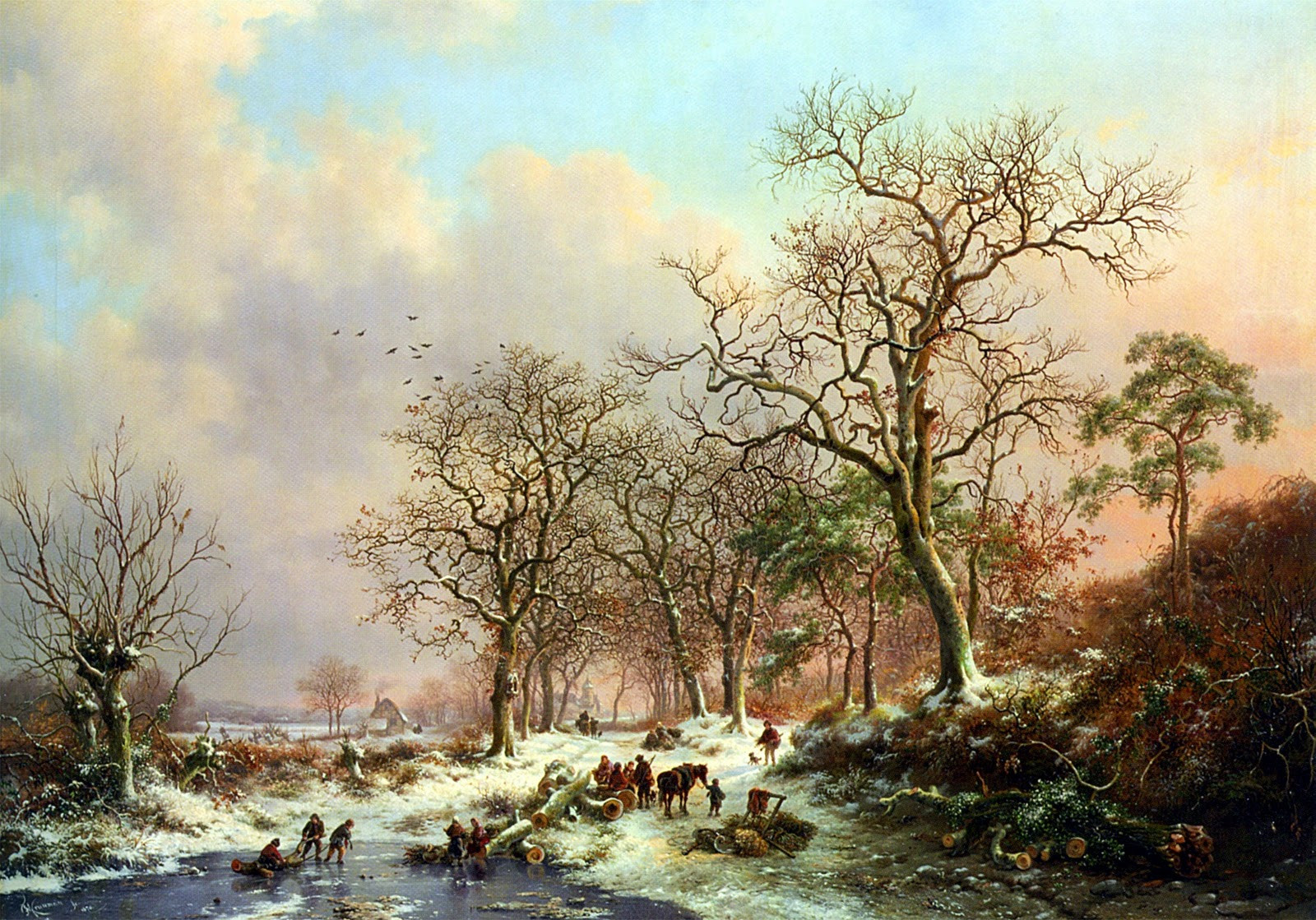 Landscape Painting Images
 Flemish landscape painting of XIXth century Fredrik