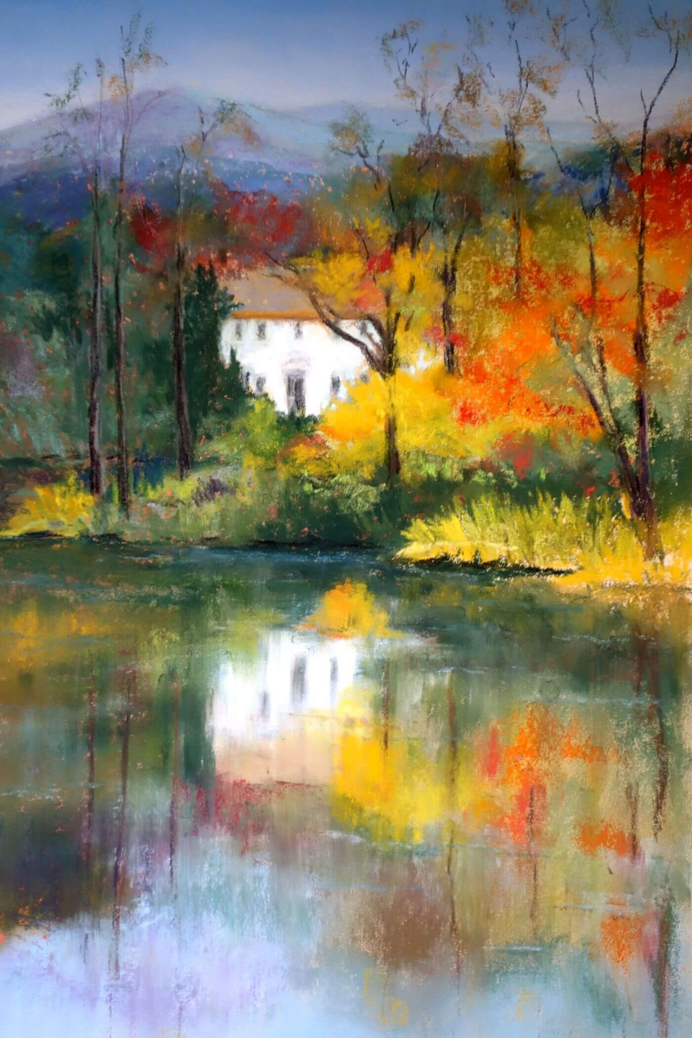 Landscape Painting Images
 Reflections in Pastels Tallenge Abstract Landscape
