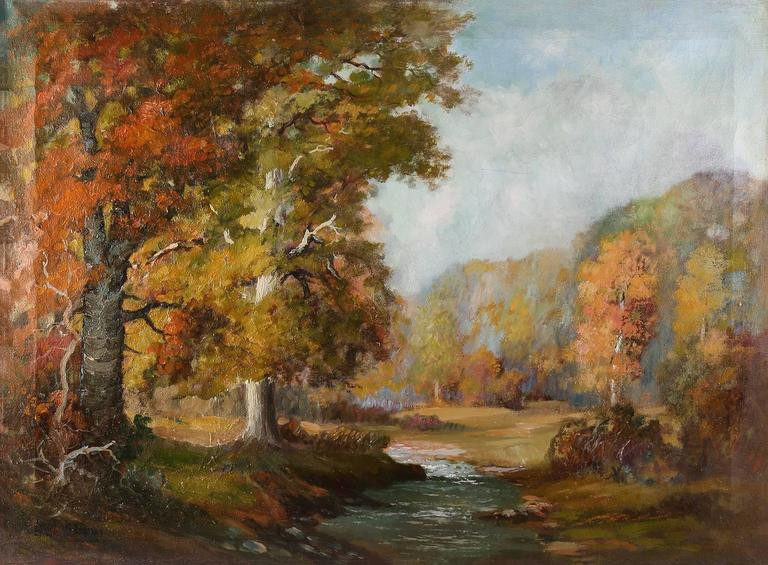 Landscape Paintings For Sale
 Elmer Berge Fall Landscape Painting For Sale at 1stdibs