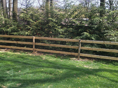 Landscape Timber Fence
 Sabia Split Rail Horse Fence