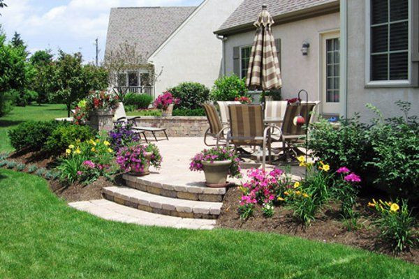 Landscaping Ideas Around Patio
 cement patio with drop off Google Search