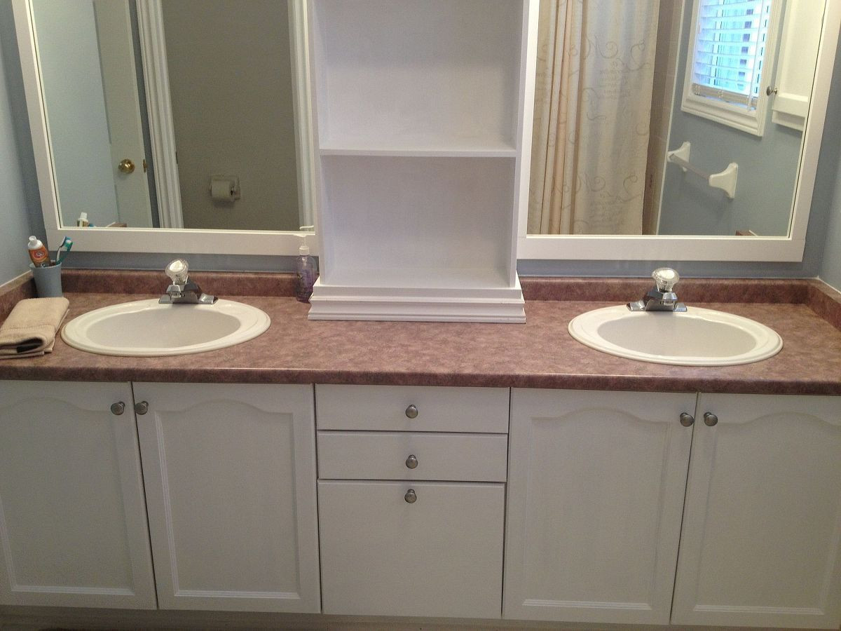 Large Bathroom Mirror Cabinet
 Bathroom Mirror redo to double framed mirrors and