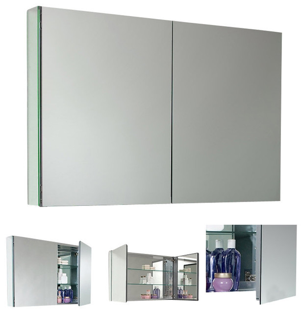 Large Bathroom Mirror Cabinet
 Fresca Bathroom Medicine Cabinet w Mirrors Modern