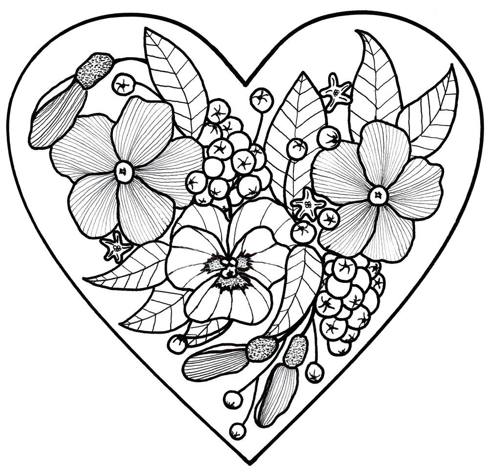 Large Coloring Pages For Adults
 All My Love Adult Coloring Page