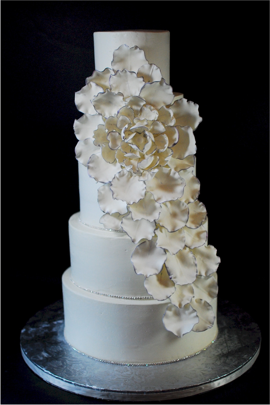 Large Wedding Cakes
 Cup a Dee Cakes Blog Big Flower Petal Explosion Wedding