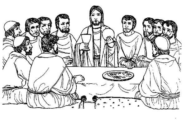Last Supper Coloring Pages Printable
 printable coloring page of the last supper Google Search