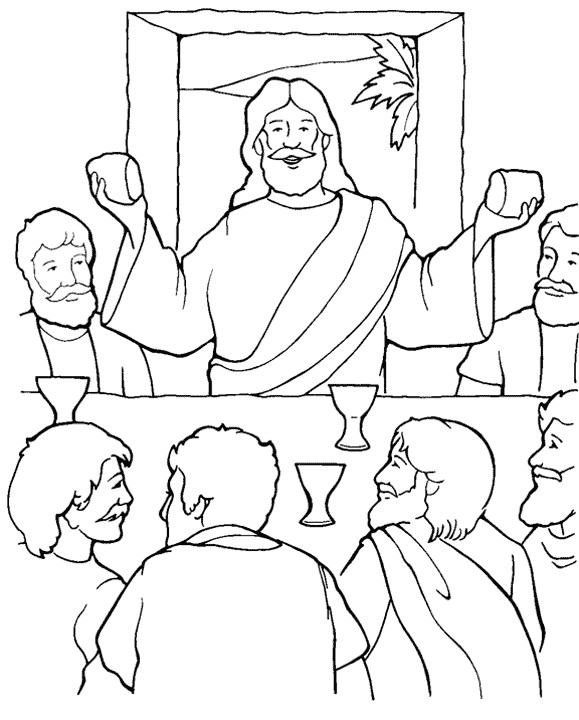 Last Supper Coloring Pages Printable
 Religious Easter Crafts and Other Ideas