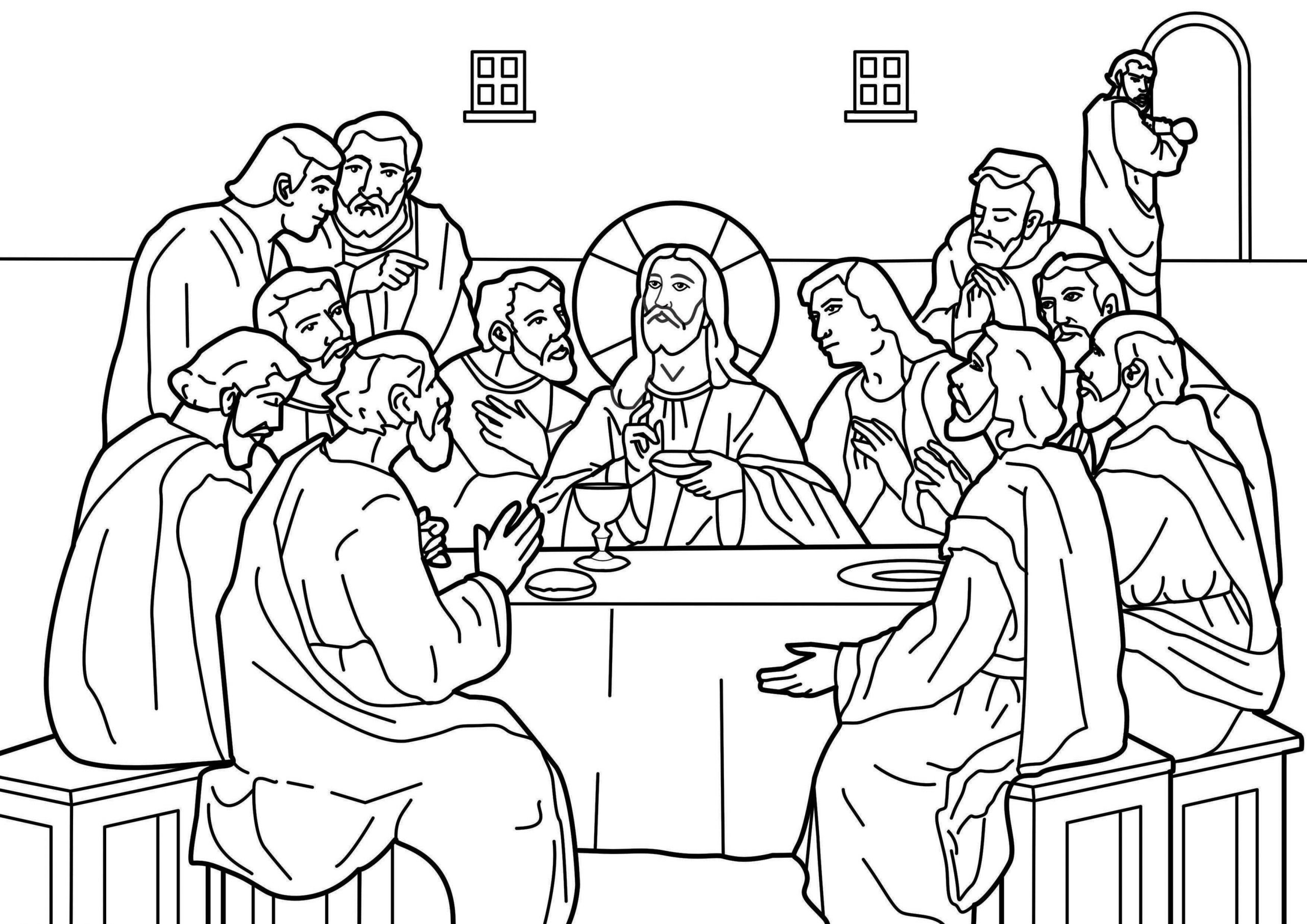 Last Supper Coloring Pages Printable
 Garden Mary Dedicated to our Blessed Mother The