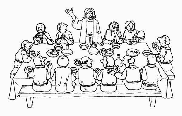 Last Supper Coloring Pages Printable
 Pin by Elizabeth Watts on Easter Passover