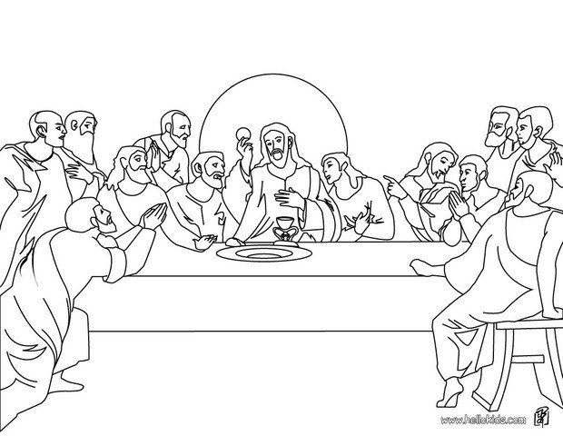 Last Supper Coloring Pages Printable
 The last supper coloring pages Hellokids