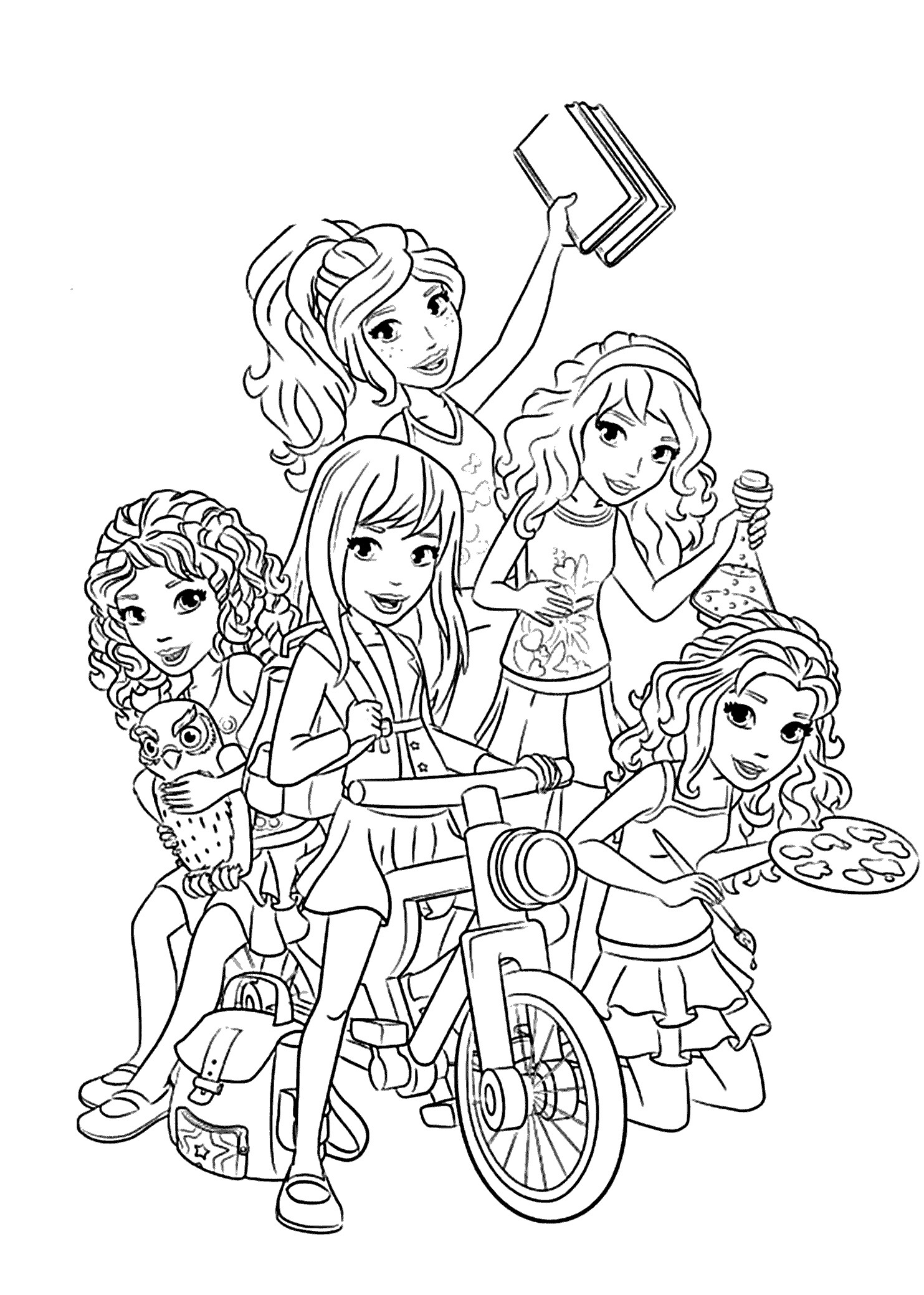 Lego Girls Coloring Pages
 Lego Friends all coloring page for kids printable free