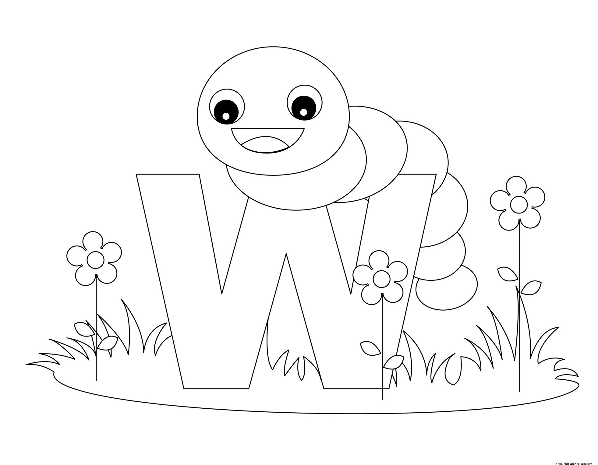 Letter A Coloring Pages For Toddlers
 printable alphabet letters with animals letters w is for
