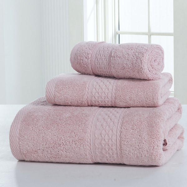 Light Pink Bathroom Towels
 3PCS fortable Cotton Bath Towel Set LIGHT PINK in