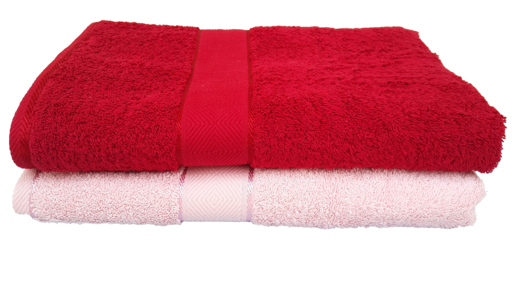 Light Pink Bathroom Towels
 Divine Overseas Premium 2 Pieces Soft & Pure Cotton Bath