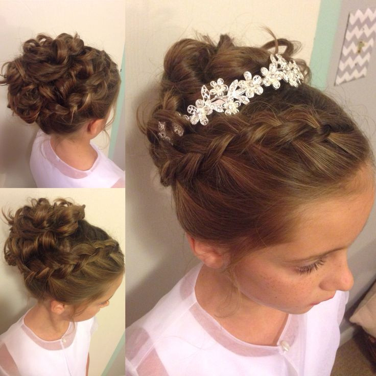 Lil Girl Hairstyles For Wedding
 Little girl updo Wedding hairstyle Instagram