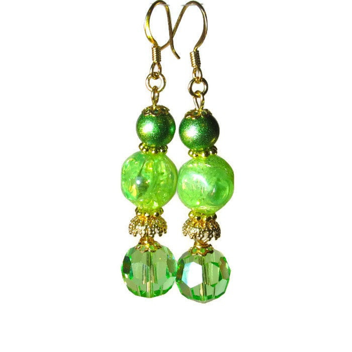 Lime Green Earrings
 Handmade Juicy Lime Green Earrings Light Green Earrings