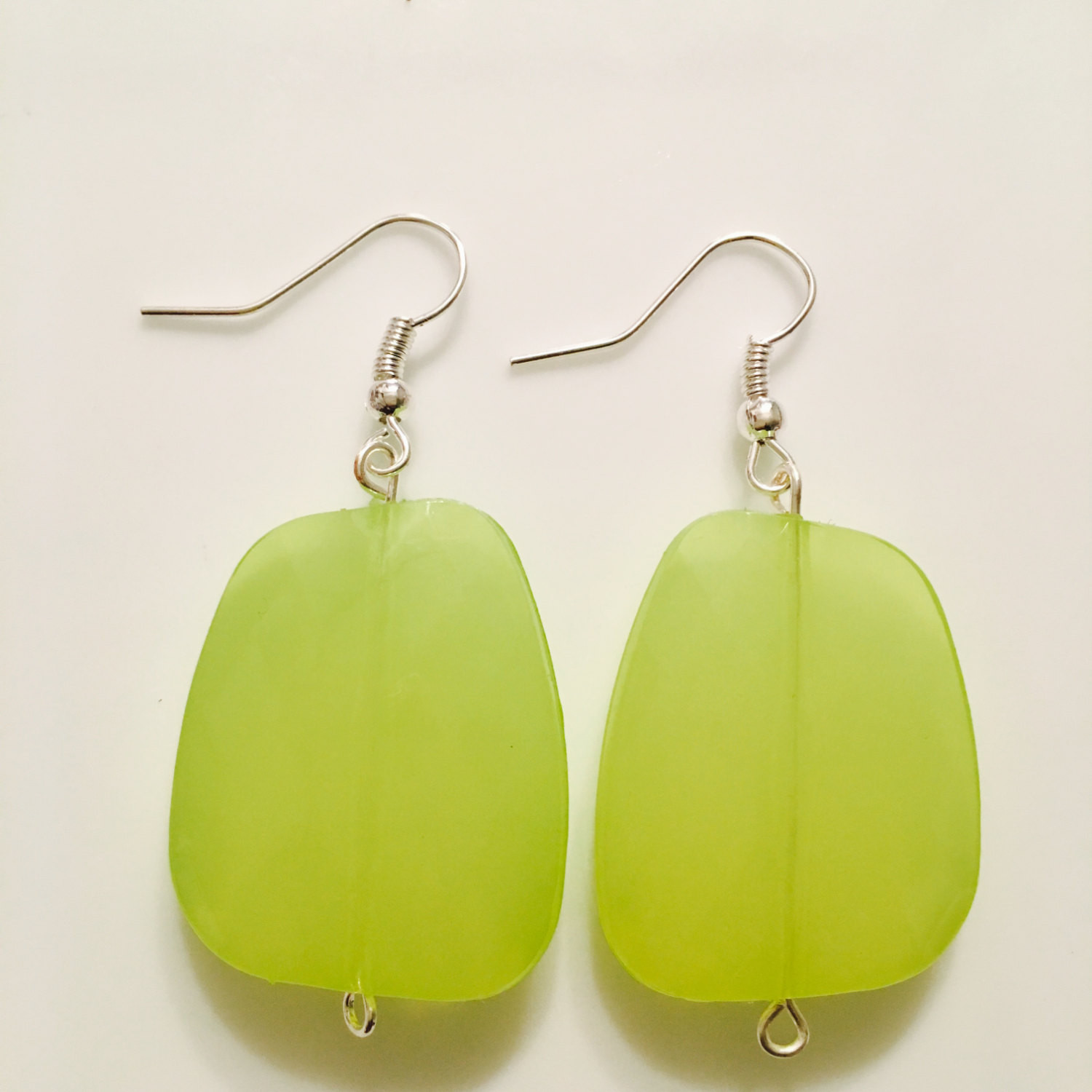 Lime Green Earrings
 Lime Green Earrings Lime Bridesmaid Earrings by SuperLovable
