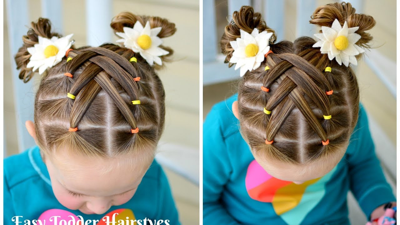 Little Girl Hairstyles With Rubber Bands
 Cascading Weaved Elastics Little Girl Hairstyle