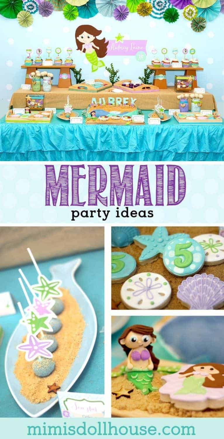 Little Mermaid Party Ideas Homemade
 Mermaid Party Aubrey s Little Mermaid Party