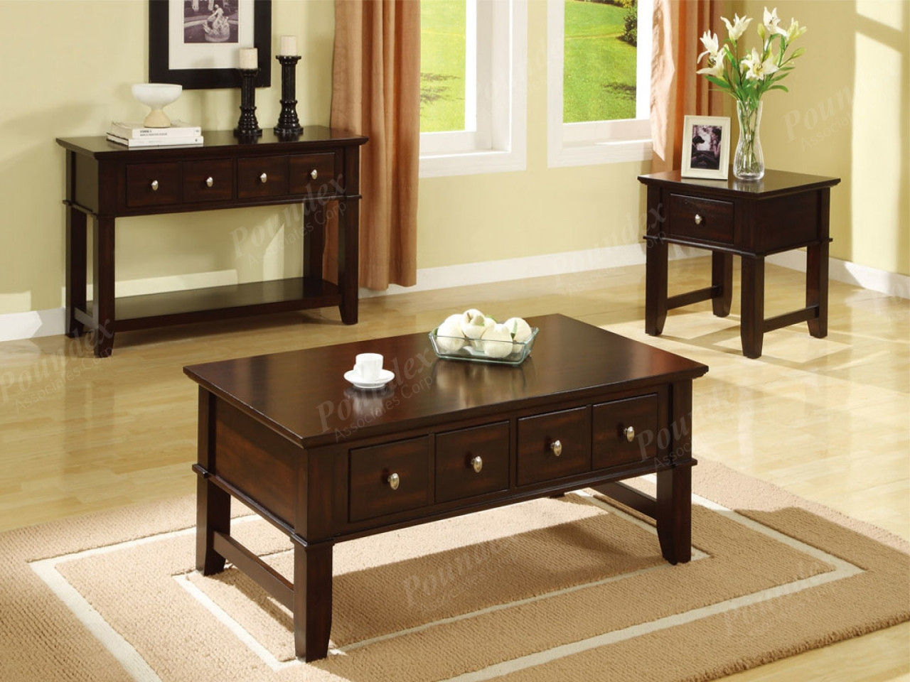 Living Room Furniture Tables
 Round coffee tables with drawers ashley living room table