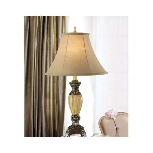Living Room Lamp Tables
 Antique Silver Table Lamp 24" Cream Accent Lighting