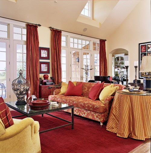 Living Room Red Curtains
 75 Exciting Red Living Room s