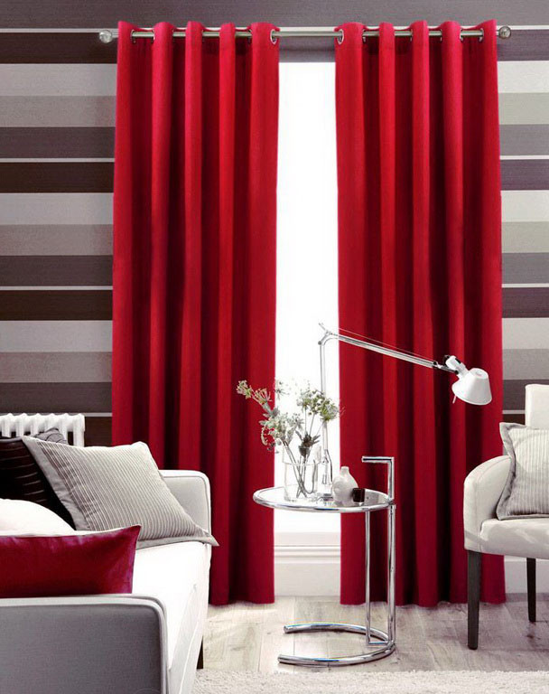 Living Room Red Curtains
 Flirty Red Living Room Curtains Ideas Abpho