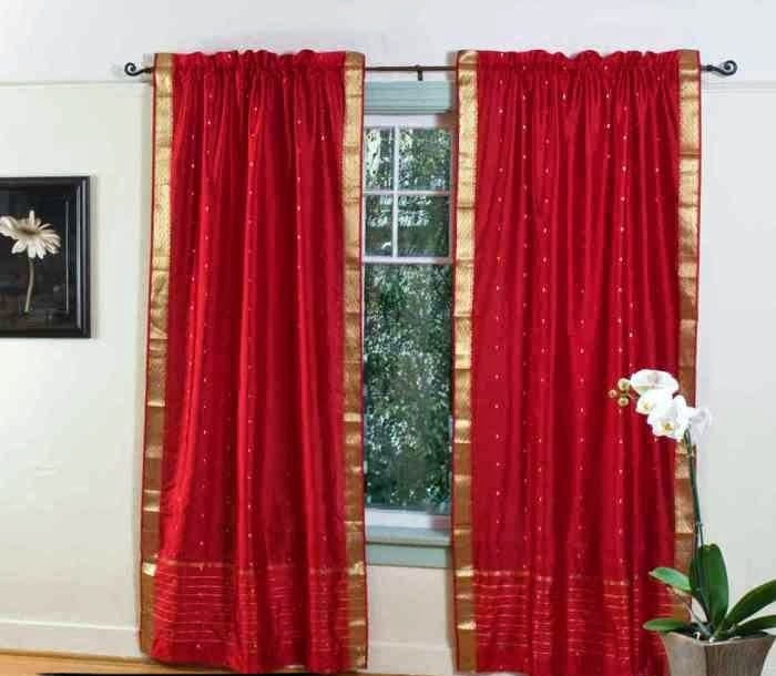 Living Room Red Curtains
 Red Curtains and Window treatments in the interiors living