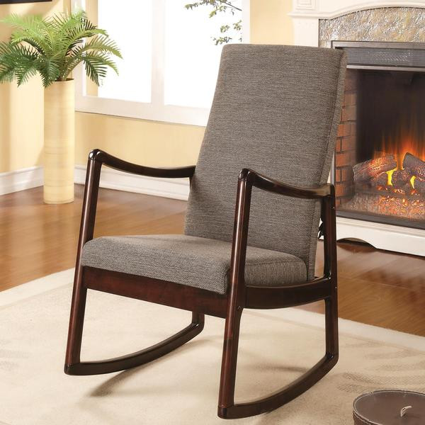Living Room Rocking Chairs
 Amelia Contemporary Modern Upholstered Rocking Chair
