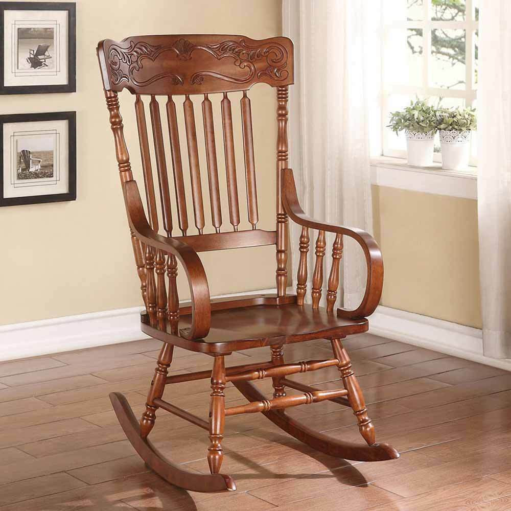 Living Room Rocking Chairs
 Kloris Collection Transitional Living Room Rocking Chair