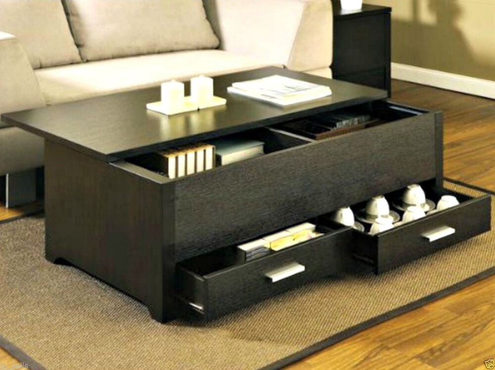 Living Room Table With Storage
 Modern Coffee Table w storage Living Room Tables Wood