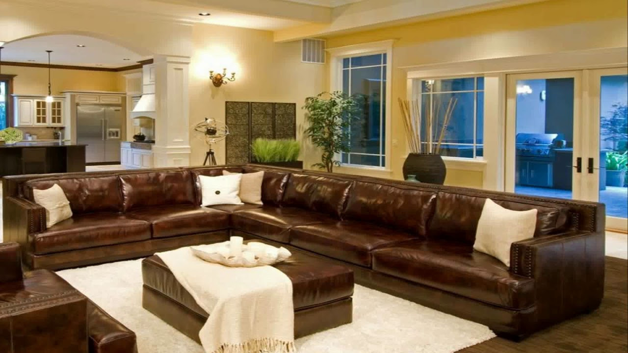 Living Room Theme Ideas
 Living Room Decorating Ideas With Brown Leather Sectional