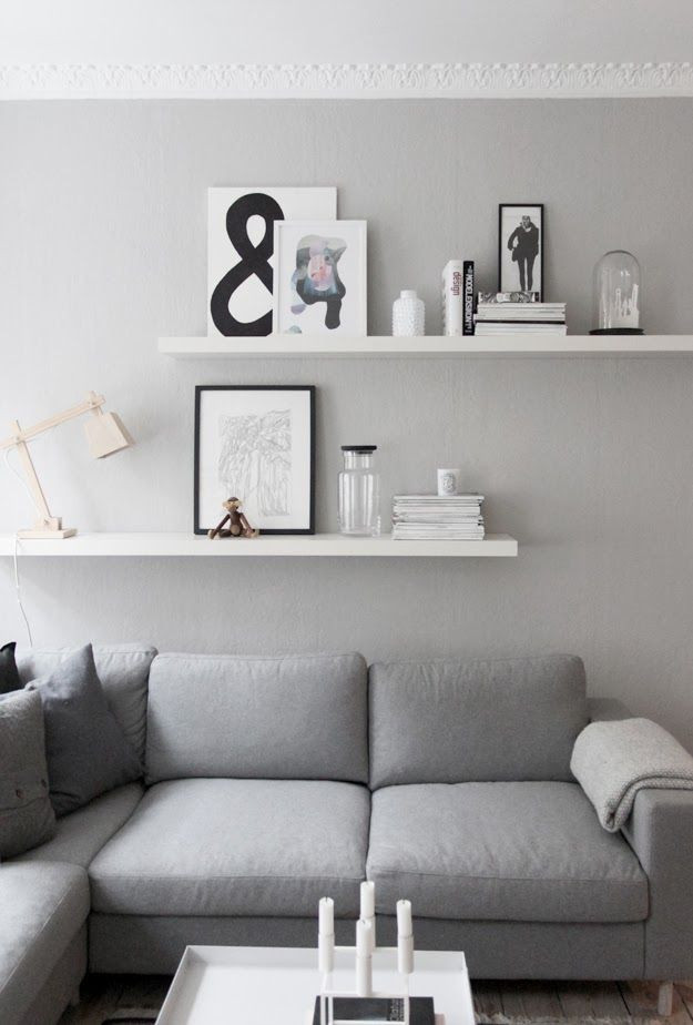 Living Room Wall Shelves Ideas
 living room details grey walls from createcph