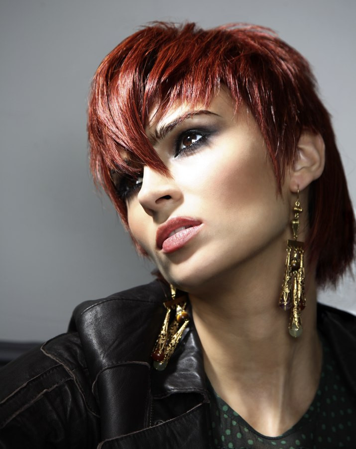 Longer Short Haircuts
 Short hairstyle with elements of punk and a long neck area
