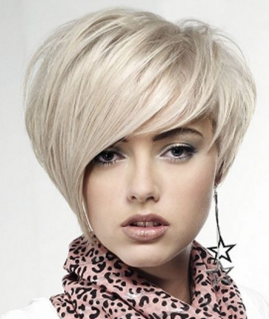 Longer Short Haircuts
 Short Women Hairstyle With Swept Bangs In Long Length PNG