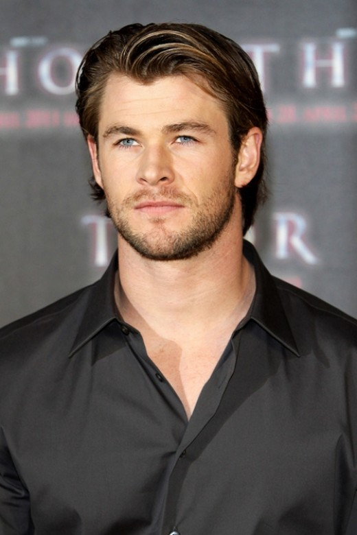 Longish Mens Hairstyles
 Chris Hemsworth 29 the star of Thor wearing the classic