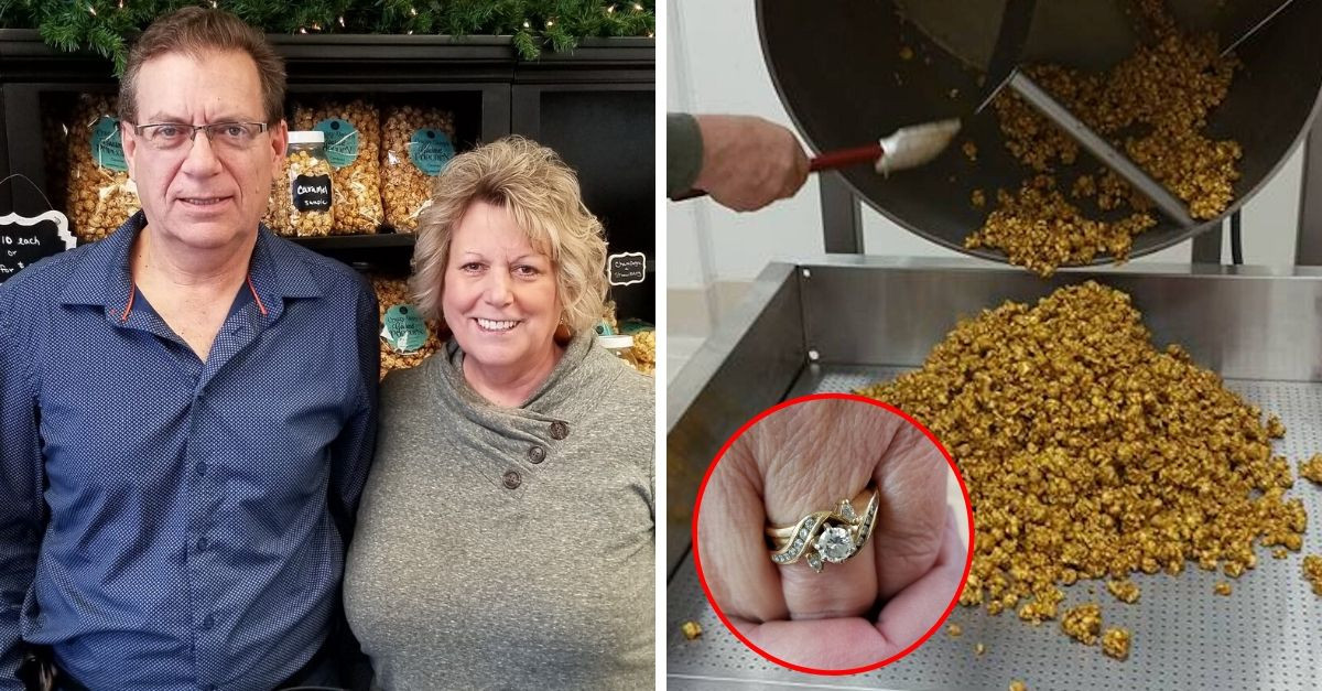 Lost Wedding Ring
 Woman Finds Her Lost Wedding Ring In A Bag Popcorn