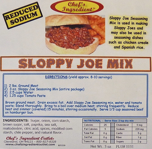 Low Calorie Sloppy Joes
 Sloppy Joe Mix soupbase