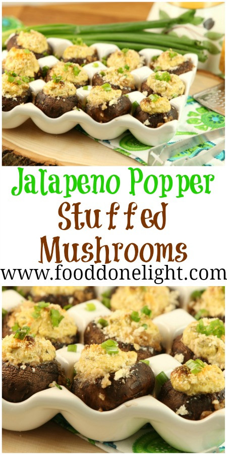 Low Calorie Stuffed Mushroom Recipe
 Jalapeno Popper Stuffed Mushrooms Low Calorie Low Fat