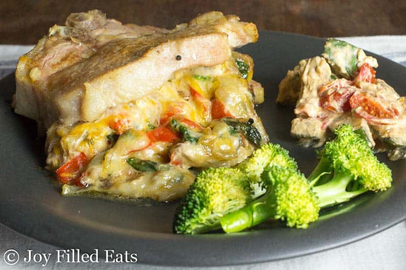 Low Carb Stuffed Pork Chops
 Cheesy Spinach Stuffed Pork Chops Low Carb Keto Joy