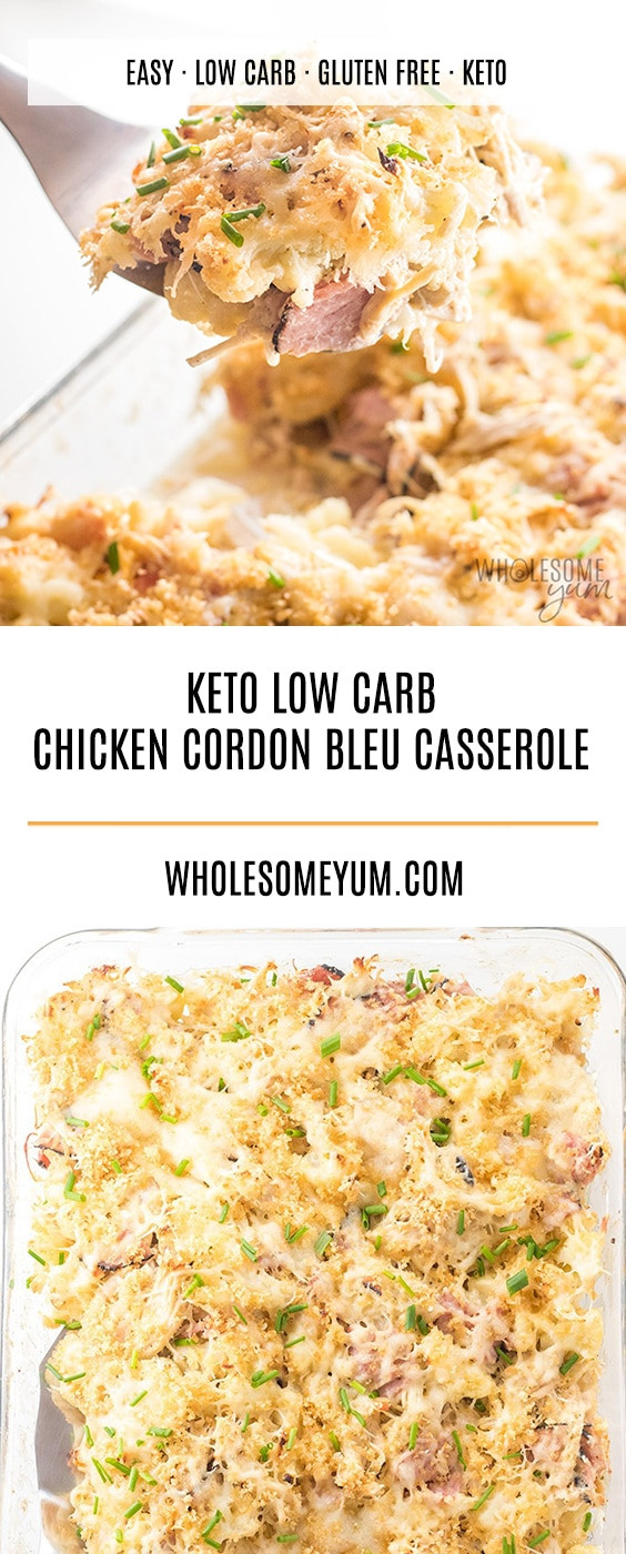 Low Carb Yum Recipes
 Keto Low Carb Chicken Cordon Bleu Casserole Recipe